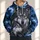 Twin Wolf Storm Scene for Wilderness Weekends and Everyday Outdoor Adventures All-over Print Hoodie (Lightweight) - 1