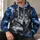 Twin Wolf Storm Scene for Wilderness Weekends and Everyday Outdoor Adventures All-over Print Hoodie (Lightweight) - 6