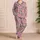 Blush Leopard Spots With Playful Pink Bows For Cozy Summer Lounging And Holiday Gifting Satin Pajamas Set - 4