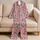 Blush Leopard Spots With Playful Pink Bows For Cozy Summer Lounging And Holiday Gifting Satin Pajamas Set - 5