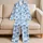Blue 67 Numbers and Ribbon Bows for Cozy Birthday Mornings and Playful Kids Satin Pajamas Set - 5