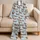 Cinnamon Dachshunds With Blue Stripes For Cozy Lounging And Dog Lovers Satin Pajamas Set - 5