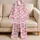 Pink Vertical Stripes And Sweet Bows For Cozy Summer Nights And Girls' Gifts Satin Pajamas Set - 5
