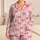 Pink Vertical Stripes And Sweet Bows For Cozy Summer Nights And Girls' Gifts Satin Pajamas Set - 1