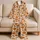 Halloween Jack-o'-Lanterns and Bats for Cozy October Nights and Seasonal Family Fun Satin Pajamas Set - 5