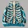 Turquoise Skeleton Bones for Eerie Halloween Nights and Alternative Streetwear Fans All-over Print Hoodie (Lightweight) - 5
