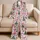 Pink Santa Claus, Christmas Trees And Gingerbread For Cozy Winter Holiday Nights At Home Satin Pajamas Set - 5