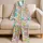 Colorful Easter Eggs And Spring Flowers For A Cheerful Kids' Easter Celebration Satin Pajamas Set - 5