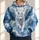 Flying White Wolf with Teal Wings for Outdoor Adventure and Everyday Fantasy Fans All-over Print Hoodie (Lightweight) - 1