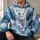 Flying White Wolf with Teal Wings for Outdoor Adventure and Everyday Fantasy Fans All-over Print Hoodie (Lightweight) - 6