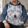 White Wolf Portrait for Outdoor Adventures and Everyday Casual Style All-over Print Hoodie (Lightweight) - 6