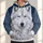 White Wolf Portrait for Outdoor Adventures and Everyday Casual Style All-over Print Hoodie (Lightweight) - 1