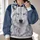 White Wolf Portrait for Outdoor Adventures and Everyday Casual Style All-over Print Hoodie (Lightweight) - 2