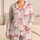 Pink Ribbon Bows for Sweet Summer Evenings and Cozy Bedtime Moments for Girls Satin Pajamas Set - 1