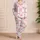 Pink Ribbon Bows for Sweet Summer Evenings and Cozy Bedtime Moments for Girls Satin Pajamas Set - 4
