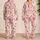 Pink Coastal Bows, Shells And Strawberries For Sweet Summer Holiday Lounging Days Satin Pajamas Set - 2