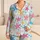 Colorful Starfish and Sand Dollars for Bright Summer Beachside Days for Kids Satin Pajamas Set - 1