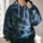Nighttime Waterfall Valley for Scenic Outdoor Adventures and Nature Lovers All-over Print Hoodie (Lightweight) - 2