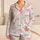 Pastel Ribbon Bows And Sweet Hearts For Cozy Autumn Evenings And Holiday Gifting Satin Pajamas Set - 1