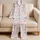 Pastel Ribbon Bows And Sweet Hearts For Cozy Autumn Evenings And Holiday Gifting Satin Pajamas Set - 5