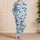 Blue Whales and Seaweed for Cozy Coastal Nights and Little Ocean Lovers at Home Satin Pajamas Set - 4