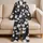 Cute Black, White And Blue Cats For Cozy Lounging And Relaxed Home Days Satin Pajamas Set - 5