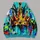 Bold Turquoise Crown And Splatter Art For Everyday Streetwear And Creative Youth Style All-over Print Hoodie (Lightweight) - 5