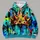 Bold Turquoise Crown And Splatter Art For Everyday Streetwear And Creative Youth Style All-over Print Hoodie (Lightweight) - 4