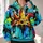 Bold Turquoise Crown And Splatter Art For Everyday Streetwear And Creative Youth Style All-over Print Hoodie (Lightweight) - 2