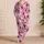 Cute Black Cats, Bats, Ghosts and Crescent Moons for Cozy Halloween Nights for Girls Satin Pajamas Set - 4