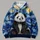Starry Sky Panda Beneath Golden Cosmic Whirls for Relaxed Weekend Outdoor Adventures All-over Print Hoodie (Lightweight) - 4