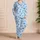 Blue Number 67 Birthday Stripes for Girls, Sweet Holiday Gift for Birthday Celebrations Satin Pajamas Set - 4