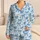 Blue Number 67 Birthday Stripes for Girls, Sweet Holiday Gift for Birthday Celebrations Satin Pajamas Set - 1