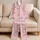 Pink Stripe Bows and Hearts for Cozy Summer Bedtime and Sweet Girls' Dreamy Nights Satin Pajamas Set - 5