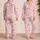 Pink Stripe Bows and Hearts for Cozy Summer Bedtime and Sweet Girls' Dreamy Nights Satin Pajamas Set - 2