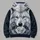 White Wolf and Rose Portrait for Bold Nature Lovers and Winter Nights All-over Print Hoodie (Lightweight) - 5