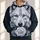 White Wolf and Rose Portrait for Bold Nature Lovers and Winter Nights All-over Print Hoodie (Lightweight) - 1
