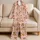 Golden Retriever Puppies with Paw Prints for Cozy Family Mornings and Playful Days Satin Pajamas Set - 5