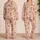 Golden Retriever Puppies with Paw Prints for Cozy Family Mornings and Playful Days Satin Pajamas Set - 2
