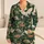 White Crane And Radiating Fan Motifs For Serene Coastal Getaways And Relaxed Evenings Satin Pajamas Set - 1