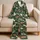 White Crane And Radiating Fan Motifs For Serene Coastal Getaways And Relaxed Evenings Satin Pajamas Set - 5