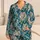 Blue White Tiger and Gold Scrolls for Mystical Lounging and Relaxed Evenings at Home Satin Pajamas Set - 1