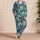 Blue White Tiger and Gold Scrolls for Mystical Lounging and Relaxed Evenings at Home Satin Pajamas Set - 4