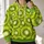 Lime Green Kiwi Slice Motif For Fresh Everyday Street Style Wear All-over Print Hoodie (Lightweight) - 2