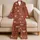 Vintage Rust Hearts for Cozy Valentine Evenings and Romantic Everyday Style for Him Satin Pajamas Set - 5