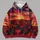 Crimson Tulip Sunset Field for Evening Outings and Bold Nature Lovers Who Love Color All-over Print Hoodie (Lightweight) - 4
