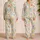 Watercolor Wildflower Blooms for Relaxed Coastal Getaways and Everyday Summer Style Satin Pajamas Set - 2