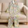 Watercolor Wildflower Blooms for Relaxed Coastal Getaways and Everyday Summer Style Satin Pajamas Set - 5