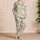 Watercolor Wildflower Blooms for Relaxed Coastal Getaways and Everyday Summer Style Satin Pajamas Set - 4