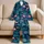 Tropical Flamingos and Palm Leaves for Relaxed Summer Coastal Getaways Satin Pajamas Set - 5